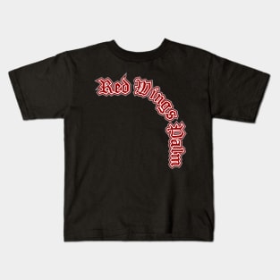 Red Wings palm Kids T-Shirt